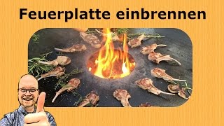 BBQ Feuerplatte einbrennen [upl. by Nnaeirual]