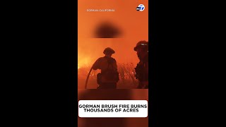 Winddriven brush fire in Gorman grows to over 14K acres [upl. by Laise]