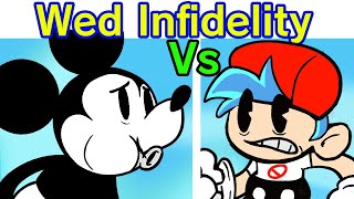 Friday Night Funkin VS Mickey Mouse  Wednesdays Infidelity FULL Week  Cutscenes FNF Mod Horror [upl. by Hagile]