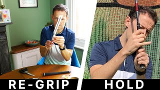 How to Regrip Your Golf Club AND How to Hold the Golf Club Correctly  2 in 1 Golf Lesson [upl. by Notsreik662]