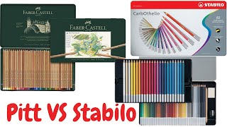 Stabilo Carbothello Pastel Pencils vs Faber Castell Pitt Pastel Pencils [upl. by Ynar]