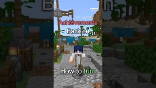 How to Turn Achievements Back On Minecraft Bedrock NBT Editing minecraft commandblock tutorial [upl. by Mirabel972]