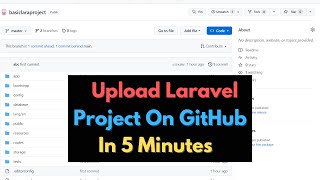 How To Upload Laravel Project On GitHub Tutorial Step By Step [upl. by Aretta]