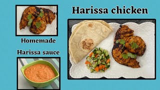 Best chicken Harissa recipeHomemade Harissa pastesauceSpicy Harissa Chicken recipeEasy grill [upl. by Able]