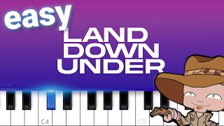 Men At Work  Down Under EASY PIANO TUTORIAL [upl. by Kire932]