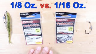 Owner TwistLock Swimbait Fishing Hook Review 18 Oz vs 116 Oz [upl. by Tteve698]