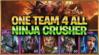 ONE KEY THEM ALL NINJA CRUSHER UNKILLABLE CLAN BOSS GUIDE FOR ALL DIFFICULTIES RAID SHADOW LEGENDS [upl. by Vergos]