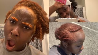 Dyeing My Natural Black Hair To Copper With L’Oreal HiColor NO BLEACH  4c Hair [upl. by Nnairda]