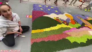 Flower Carpet at Spello Umbria Italy [upl. by Rabush217]