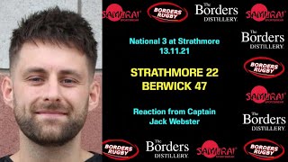 RUGBY REACTION STRATHMORE 2247 BERWICK  131121 [upl. by Connor]