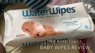 Baby Wipes Review  Water Wipes and for sensitive baby skin Huggies Johnsons Pampers [upl. by Arrak821]