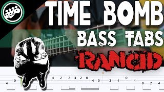 Rancid  Time Bomb  Bass Cover With Tabs in the Video [upl. by Macur]