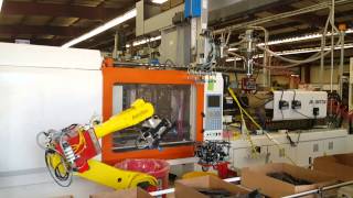 Two Shot Injection Molding with Robot Automation [upl. by Ecinej]