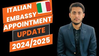 Italian Embassy Islamabad Appointment 2024  Sep Intake 2425 [upl. by Leissam]