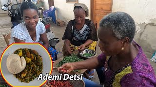 Cooking the MOST easiest food in Africa  Togo 🇹🇬 ADEMI DETSI with EMORKPLE  Togo recipe [upl. by Frederico766]