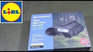 Lidl bresser night vision binoculars unboxing review and demonstration [upl. by Mapes]