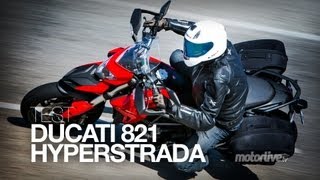 TEST  DUCATI HYPERSTRADA 821 [upl. by Llyrehc582]