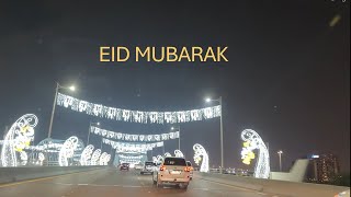 Abu Dhabi to Dubai EID decorated roads [upl. by Sexela297]