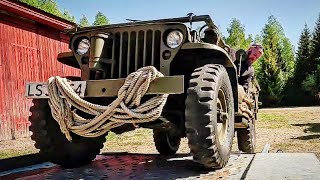 Offroad Driving In The Forest With Our Old Willys JeepsAnd Fixing a Puncture In Field [upl. by Nelag592]