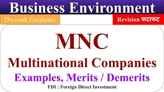 MNC FDI Merits and Demerits of MNC Business Environment Multinational Companies Foreign Direct [upl. by Emil]