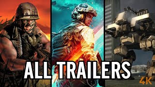 ALL Battlefield Trailers 20022021 4K [upl. by Cummine298]