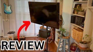 Perlesmith Mobile TV Stand Review amp Demo [upl. by Hsirrap]