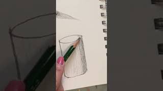 How To Draw A Cylinder  Easy Beginning Drawing Lesson [upl. by Ailehc884]