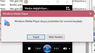 WİNDOWS MEDİA PLAYER HATASI KESİN ÇÖZÜM [upl. by Vescuso]