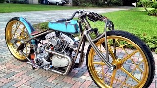 Custom Motorcycle Board Track Racer Bobber Chopper Vintage Daytona bike week chucksee [upl. by Alleinnad]