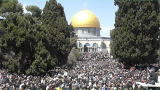 نقل شعائر خطبة وصلاة الجمعة من المسجد الأقصى المبارك Live broadcast from the blessed AlAqsa Mosque [upl. by Conias]