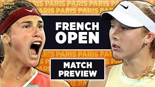 Sabalenka vs Andreeva  French Open 2024  Tennis Prediction [upl. by Aubry903]