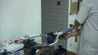 Tennis Racquet Stringing 4 Stringing The Mains [upl. by Goldshell270]