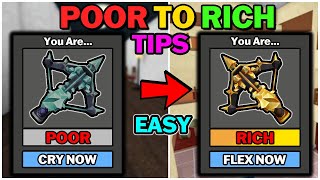 🤑POOR TO RICH MM2 Trading Tips [upl. by Goldshlag798]