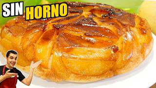 Tarta de Manzana en Sartén 🍎 ¡100 SIN HORNO ✅ ¡En solo 15 minutos Receta  954 [upl. by Ellemac]