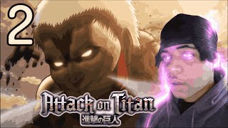 NON ATTACK ON TITAN FAN REACTS TO EPISODE 2 WHAT TYPE OF TITAN IS THIS [upl. by Gaddi192]