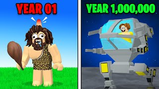 From CAVEMAN To ROBOT In ROBLOX [upl. by Suivatnad]