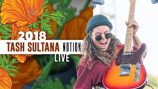 Tash Sultana quotNotionquot Live  California Roots 2018 [upl. by Haizek]