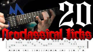 20 Neoclassical Licks  TABs [upl. by Toulon101]