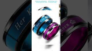 The beautiful wedding couple ring trending love shorts couple ring enggagement reels [upl. by Bully137]