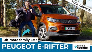 New 2022 Peugeot eRifter electric family car review – DrivingElectric [upl. by Sualocin160]