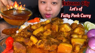 LOT’S OF SPICIEST JUICY FATTY PORK BELLY WITH HOT KING CHILLI MUKBANG  BIG BITES [upl. by Tenej93]