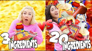 3 VS 7 VS 20 INGREDIENTS PIZZA CHALLENGE [upl. by Yenohtna534]