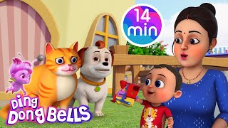 Meow Meow Billi Karti  More Hindi amp Nursery Rhymes For Kids  Ding Dong Bells🧡🧡🧡 [upl. by Weasner]