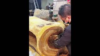 Camphor tree integrated furniture cutting process Good tools and machinery make work easy [upl. by Luisa]