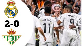 Real Madrid vs Real Betis 20 Quatrième journée de la liga [upl. by Hayidah3]