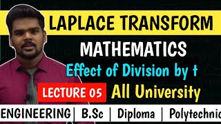 LAPLACE TRANSFORM  MATHEMATICS  LECTURE 05  Effect of Division by t  PRADEEP GIRI SIR [upl. by Anerroc224]