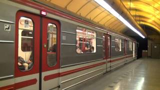 Metro Praha  Prague at station Jinonice Linka B HD [upl. by Thebault]