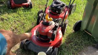 Happy Hump Day Serious Horse Trading with Two Push Mowers and a John Deere Riding Tractor [upl. by Enilorac]