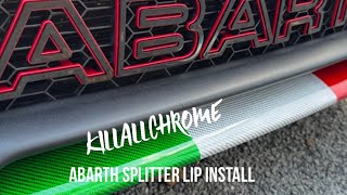 Abarth Series 4 Splitter Lip Install Genuine Carbon 500 595 [upl. by Tiat]