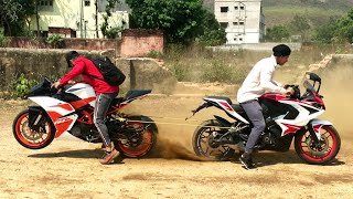 KTM RC200 VS PULSAR RS200 TOCHAN TEST  TUG OF WARS [upl. by Lapides]